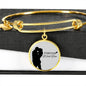 Forever With You Stainless Steel or 18k Gold Circle Bangle Bracelet - Express Your Love Gifts