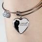 Forever With You Stainless Steel or 18k Gold Heart Bangle Bracelet - Express Your Love Gifts