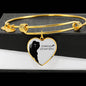 Forever With You Stainless Steel or 18k Gold Heart Bangle Bracelet - Express Your Love Gifts