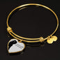 Forever With You Stainless Steel or 18k Gold Heart Bangle Bracelet - Express Your Love Gifts