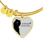 Forever With You Stainless Steel or 18k Gold Heart Bangle Bracelet - Express Your Love Gifts