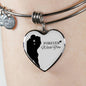 Forever With You Stainless Steel or 18k Gold Heart Bangle Bracelet - Express Your Love Gifts