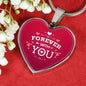 Forever With You Heart Pendant Necklace Stainless Steel or 18k Gold Pendant Necklace 18-22"-Express Your Love Gifts