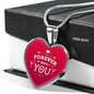 Forever With You Heart Pendant Necklace Stainless Steel or 18k Gold Pendant Necklace 18-22"-Express Your Love Gifts