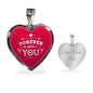 Forever With You Heart Pendant Necklace Stainless Steel or 18k Gold Pendant Necklace 18-22"-Express Your Love Gifts