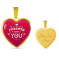 Forever With You Heart Pendant Necklace Stainless Steel or 18k Gold Pendant Necklace 18-22"-Express Your Love Gifts