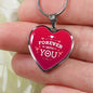 Forever With You Heart Pendant Necklace Stainless Steel or 18k Gold Pendant Necklace 18-22"-Express Your Love Gifts