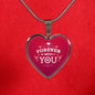 Forever With You Heart Pendant Necklace Stainless Steel or 18k Gold Pendant Necklace 18-22"-Express Your Love Gifts