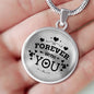 Forever With You Plain Circle Necklace Stainless Steel or 18k Gold 18-22"-Express Your Love Gifts
