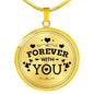 Forever With You Plain Circle Necklace Stainless Steel or 18k Gold 18-22"-Express Your Love Gifts