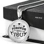 Forever With You Plain Circle Necklace Stainless Steel or 18k Gold 18-22"-Express Your Love Gifts