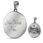 Forever With You Plain Circle Necklace Stainless Steel or 18k Gold 18-22"-Express Your Love Gifts
