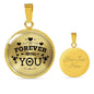 Forever With You Plain Circle Necklace Stainless Steel or 18k Gold 18-22"-Express Your Love Gifts