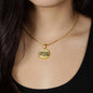 Forever With You Plain Circle Necklace Stainless Steel or 18k Gold 18-22"-Express Your Love Gifts