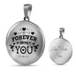 Forever With You Plain Circle Necklace Stainless Steel or 18k Gold 18-22"-Express Your Love Gifts