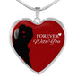 Forever With You Necklace Stainless Steel or 18k Gold Heart Pendant 18-22" - Express Your Love Gifts