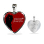 Forever With You Necklace Stainless Steel or 18k Gold Heart Pendant 18-22" - Express Your Love Gifts