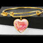 Forever With You Stainless Steel or 18k Gold Heart Bangle Bracelet - Express Your Love Gifts
