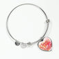 Forever With You Stainless Steel or 18k Gold Heart Bangle Bracelet - Express Your Love Gifts