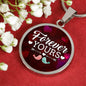 Forever Yours Circle Necklace Stainless Steel or 18k Gold Necklace 18-22"-Express Your Love Gifts