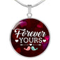 Forever Yours Circle Necklace Stainless Steel or 18k Gold Necklace 18-22"-Express Your Love Gifts
