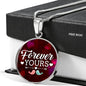 Forever Yours Circle Necklace Stainless Steel or 18k Gold Necklace 18-22"-Express Your Love Gifts