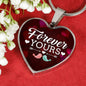 Forever Yours Heart Pendant Necklace Stainless Steel or 18k Gold 18-22"-Express Your Love Gifts