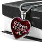 Forever Yours Heart Pendant Necklace Stainless Steel or 18k Gold 18-22"-Express Your Love Gifts