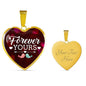 Forever Yours Heart Pendant Necklace Stainless Steel or 18k Gold 18-22"-Express Your Love Gifts