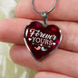 Forever Yours Heart Pendant Necklace Stainless Steel or 18k Gold 18-22"-Express Your Love Gifts