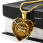 Forever Yours Necklace Stainless Steel or 18k Gold Heart Pendant 18-22" - Express Your Love Gifts