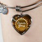 Forever Yours Stainless Steel or 18k Gold Heart Bangle Bracelet - Express Your Love Gifts