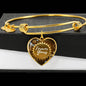 Forever Yours Stainless Steel or 18k Gold Heart Bangle Bracelet - Express Your Love Gifts