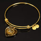 Forever Yours Stainless Steel or 18k Gold Heart Bangle Bracelet - Express Your Love Gifts