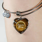 Forever Yours Stainless Steel or 18k Gold Heart Bangle Bracelet - Express Your Love Gifts