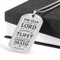 Fountain Of Life Christian Necklace Stainless Steel or 18k Gold Dog Tag 24" Chain-Express Your Love Gifts