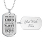 Fountain Of Life Christian Necklace Stainless Steel or 18k Gold Dog Tag 24" Chain-Express Your Love Gifts