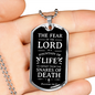 Fountain Of Life Scriptureinspired Necklace Stainless Steel or 18k Gold Dog Tag 24" Chain-Express Your Love Gifts