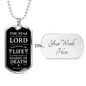 Fountain Of Life Scriptureinspired Necklace Stainless Steel or 18k Gold Dog Tag 24" Chain-Express Your Love Gifts