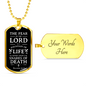 Fountain Of Life Scriptureinspired Necklace Stainless Steel or 18k Gold Dog Tag 24" Chain-Express Your Love Gifts
