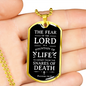 Fountain Of Life Scriptureinspired Necklace Stainless Steel or 18k Gold Dog Tag 24" Chain-Express Your Love Gifts