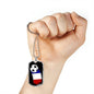 France Flag And Futbol/Soccer Necklace Stainless Steel or 18k Gold Dog Tag 24" Chain-Express Your Love Gifts