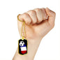 France Flag And Futbol/Soccer Necklace Stainless Steel or 18k Gold Dog Tag 24" Chain-Express Your Love Gifts