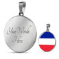 France Flag Necklace France Flag Stainless Steel or 18k Gold 18-22" - Express Your Love Gifts