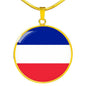 France Flag Necklace France Flag Stainless Steel or 18k Gold 18-22" - Express Your Love Gifts