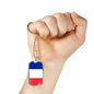 France Flag Necklace France Flag Stainless Steel or 18k Gold Dog Tag 24" - Express Your Love Gifts