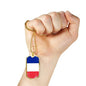 France Flag Necklace France Flag Stainless Steel or 18k Gold Dog Tag 24" - Express Your Love Gifts