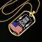 Freedom 2Nd Amendment Dog Tag Stainless Steel or 18k Gold Dog Tag 24" Chain-Express Your Love Gifts
