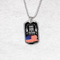 Freedom 2Nd Amendment Dog Tag Stainless Steel or 18k Gold Dog Tag 24" Chain-Express Your Love Gifts
