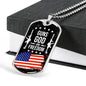 Freedom 2Nd Amendment Dog Tag Stainless Steel or 18k Gold Dog Tag 24" Chain-Express Your Love Gifts
